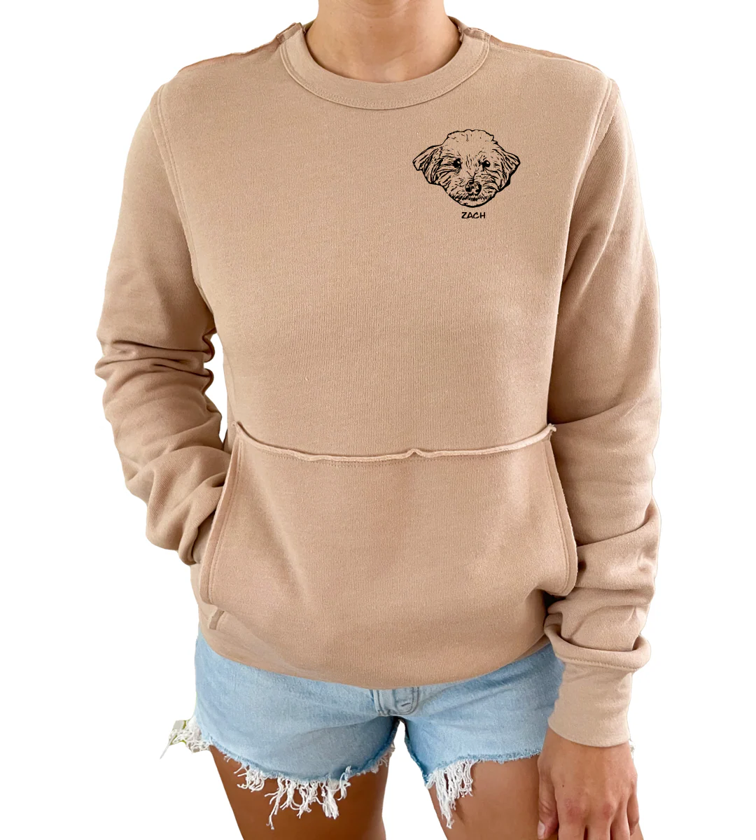 LIMITED EDITION Custom Pet Raw Seam Crewneck, Unisex - Image 3
