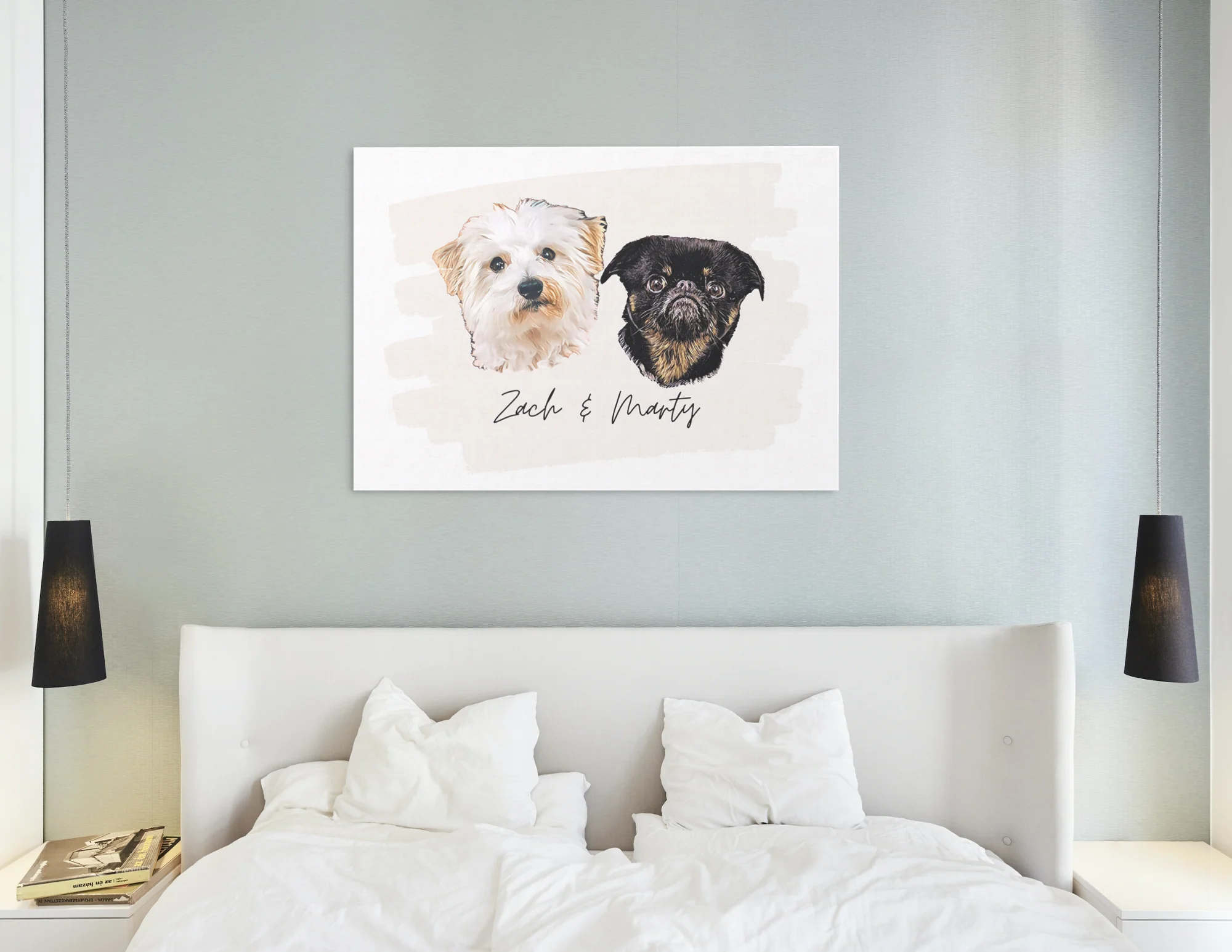 Digital Custom Coloured Pet Portrait - Head - Image 3
